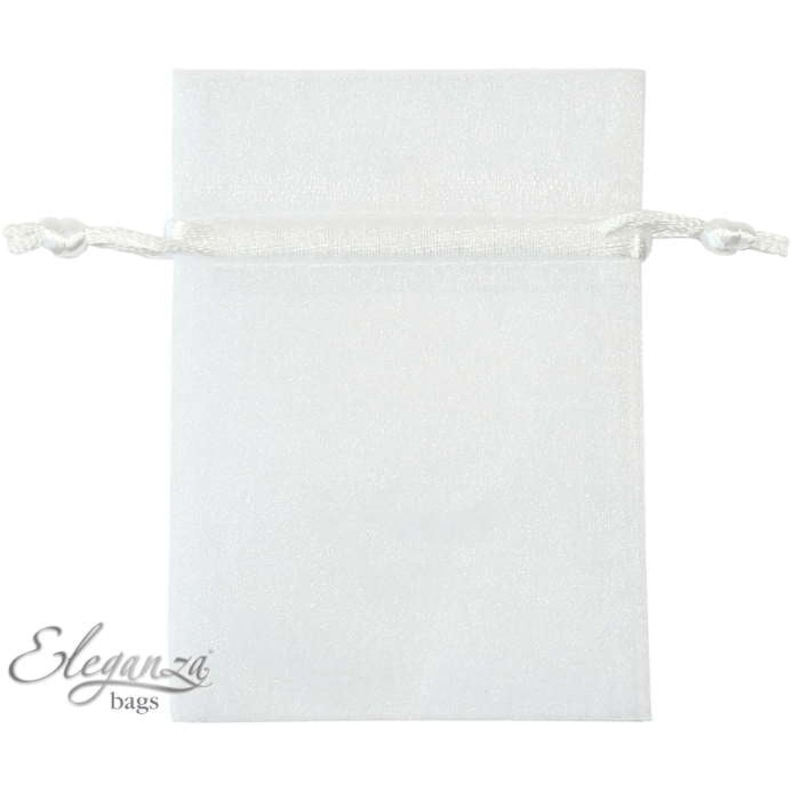 White Organza Bags: Wedding Favour Bags Pack of 10