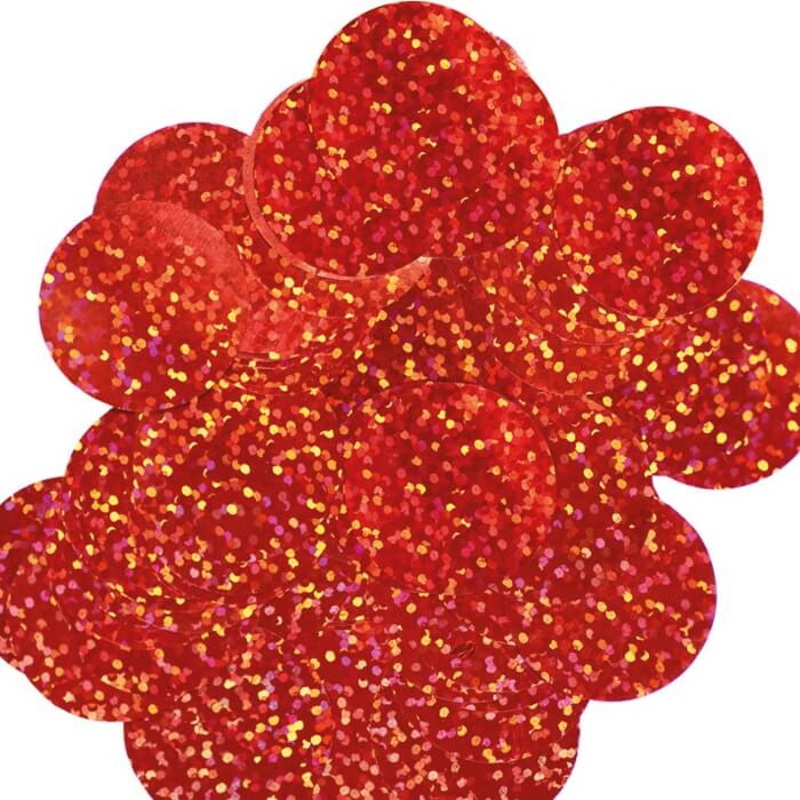 10mm Red Holographic Confetti 14 grams