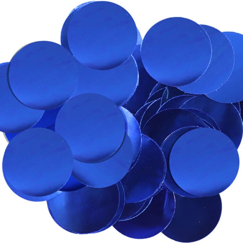 15mm Royal Blue Metallic Foil Table Confetti Decoration 14 Grams