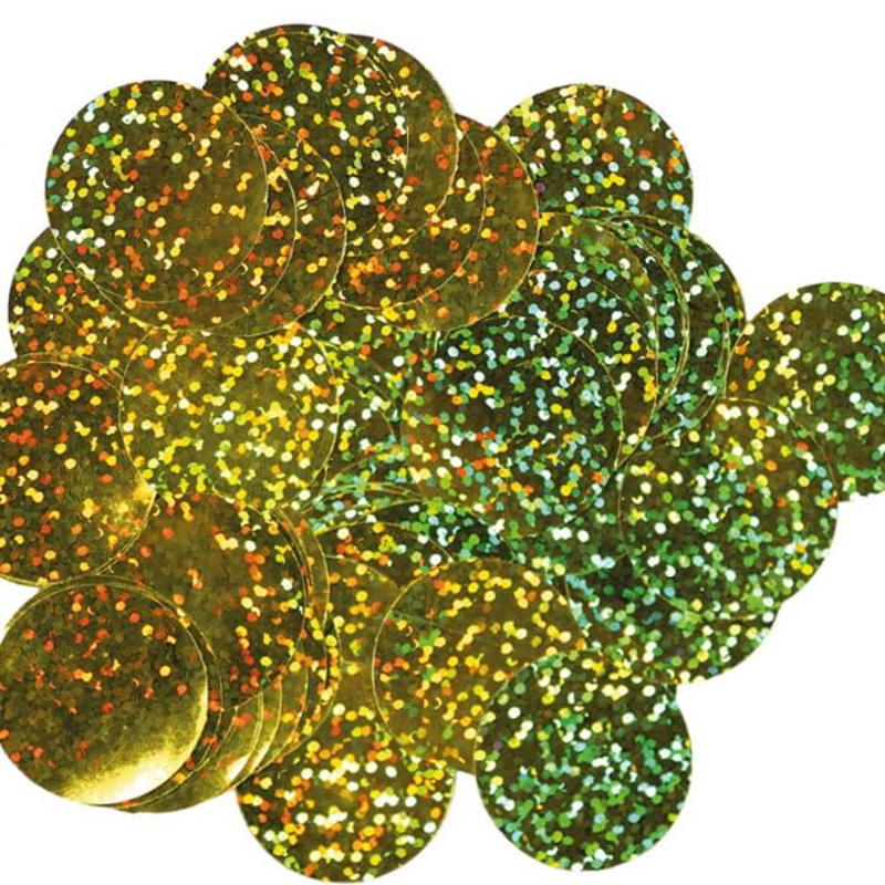 25mm Holographic Gold Confetti 50 grams