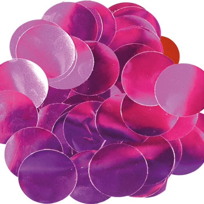25mm Hot Pink Foil Confetti Metallic Pink 50 Grams