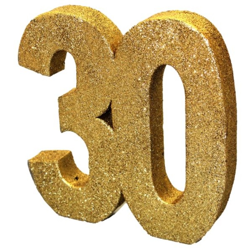 Gold 30th Birthday Table Decorations 20cm