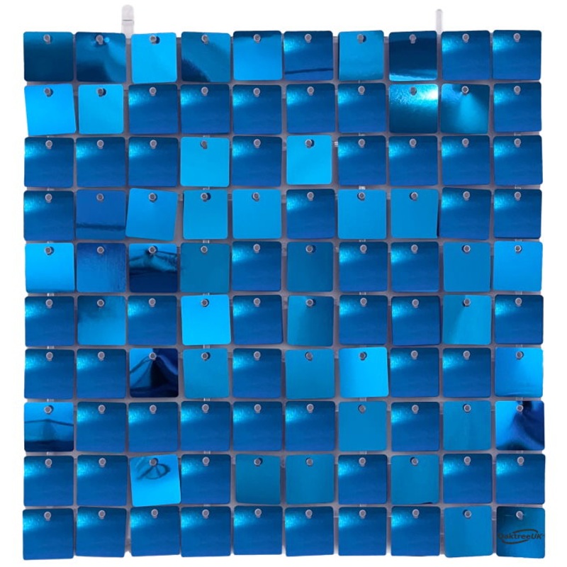 Light Blue Sequin Wall Panels 30 x 30cm