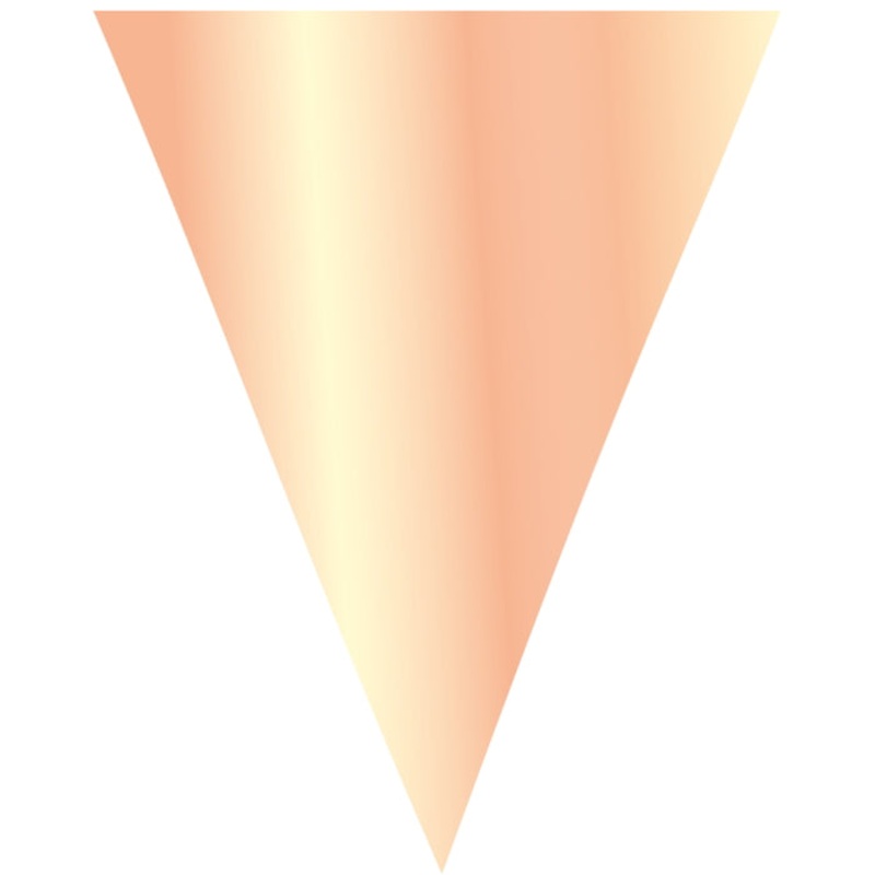 Metallic Rose Gold Bunting Flag Banner 10 metres