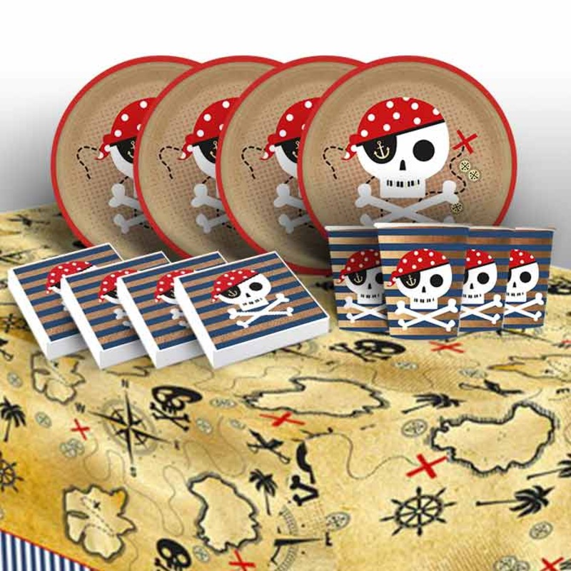 Pirate Treasure Party Pack: Tableware Party Kit