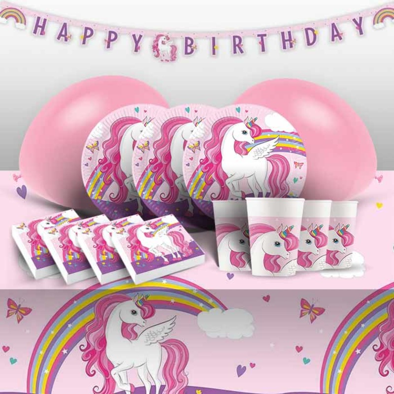 Rainbow Unicorn Party Kit with Decorations
