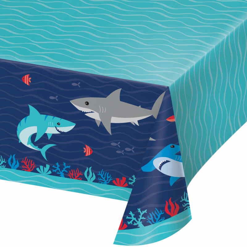 Shark Attack Tablecloth: Shaprk Party Paper Tablecover
