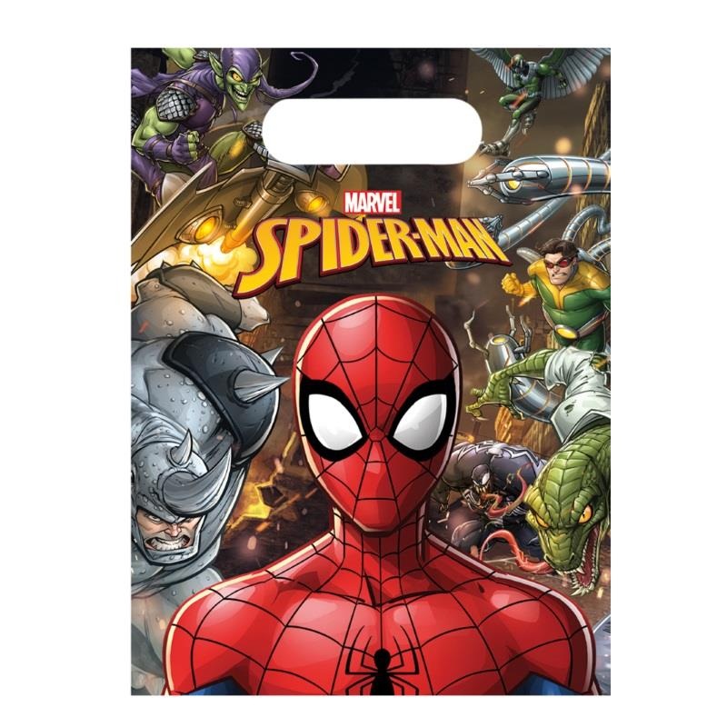 Spiderman Team Up Party Favour Loot Bags Pack of 6