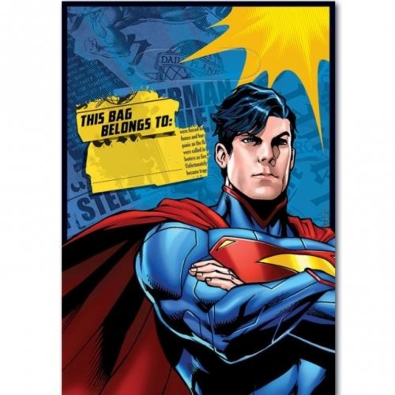 Superman Movie Party Favour Loot Bags Pack of 8