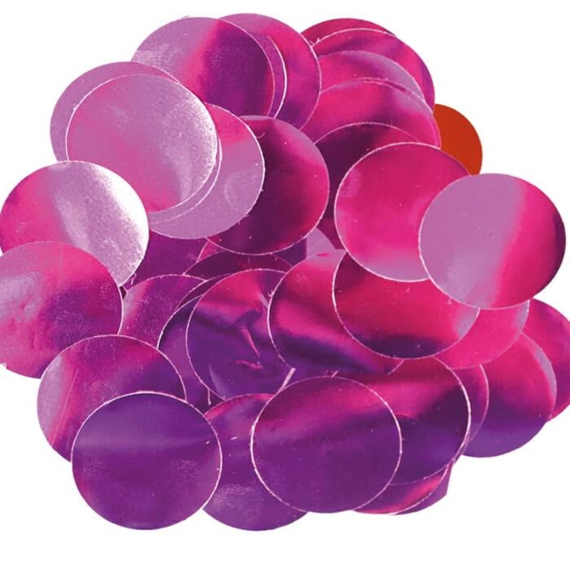 15mm Hot Pink Metallic Foil Table Confetti 14 Grams