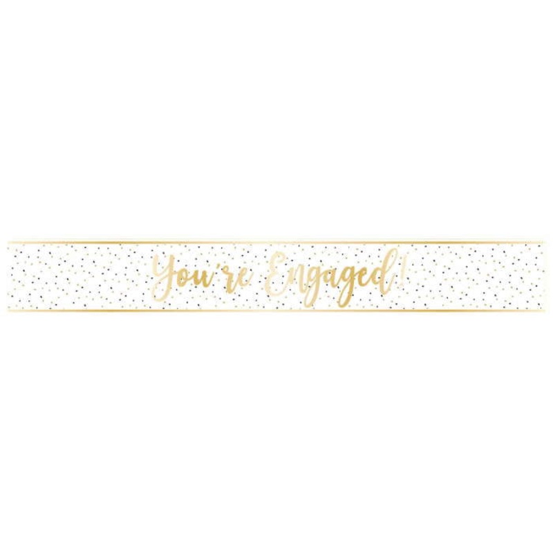 Engagement Banner - Gold Your Engaged 2.7 Metres