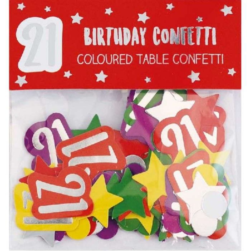 Multicoloured 21 Table Confetti 14 Grams