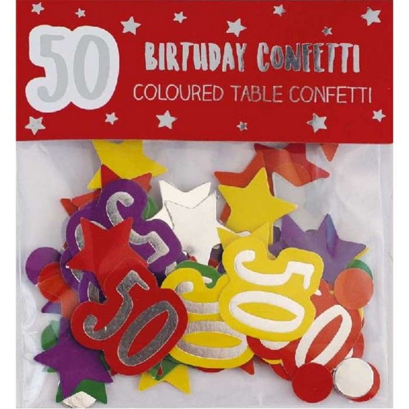 Multicoloured 50 Table Confetti 14 Grams
