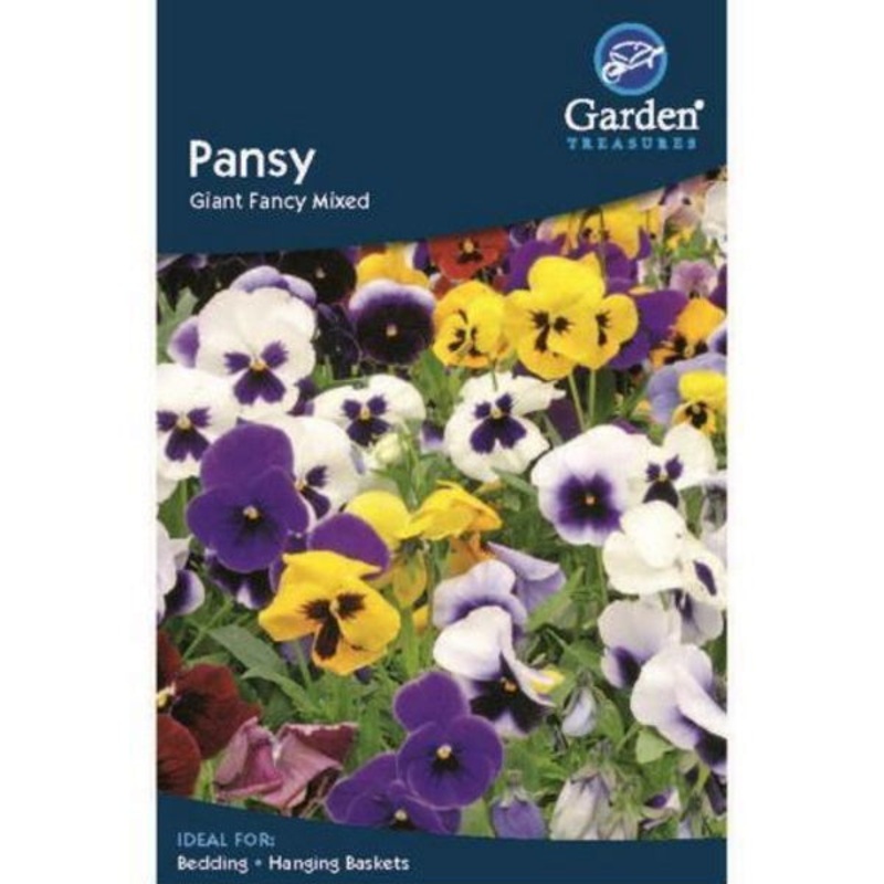 Pansy Giant Fancy Mixed Seeds: Flower Seeds