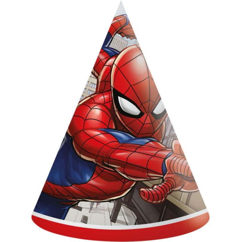 Spiderman Party Hats Pack of 6