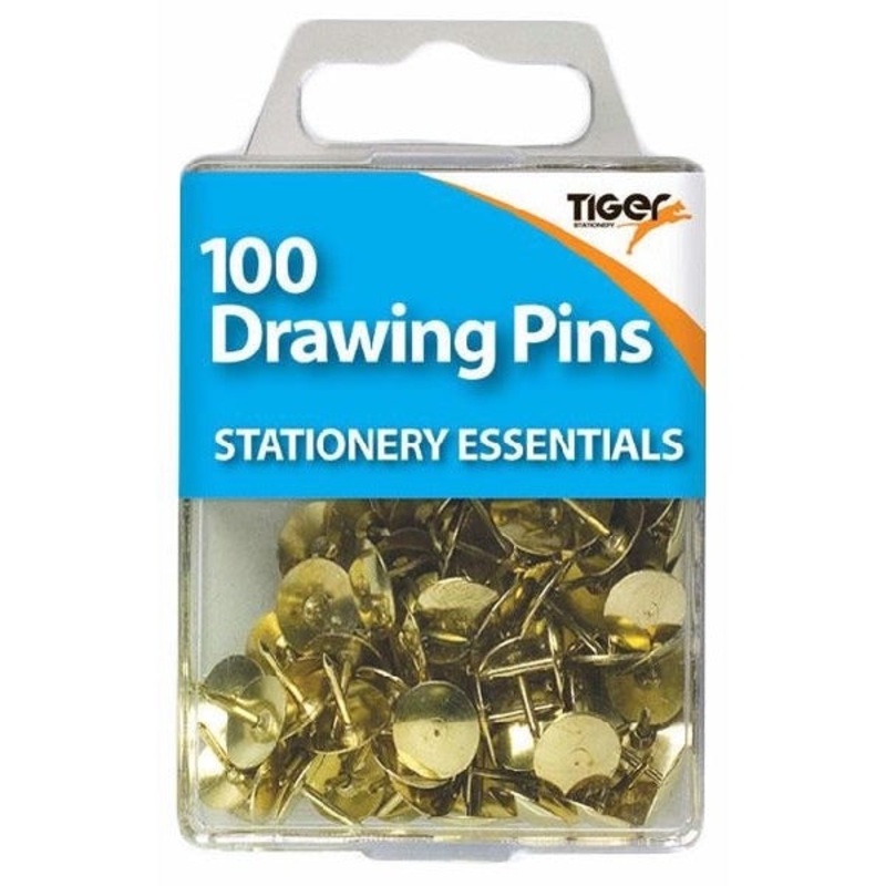 Brass Drawing Pins - Pack of 100