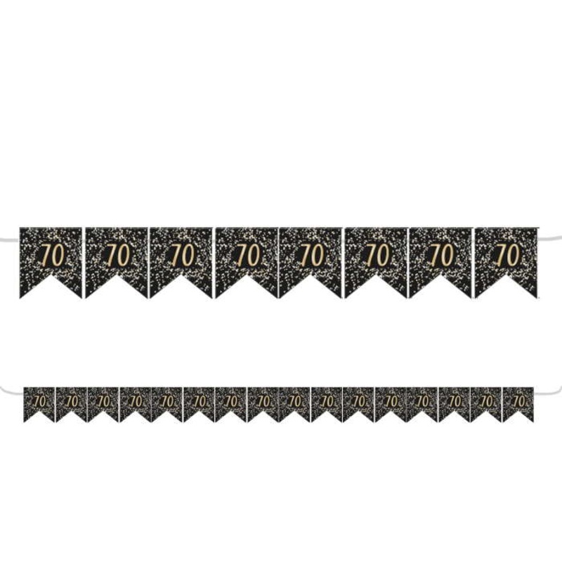 Gold Celebration 70th Birthday Bunting Banner