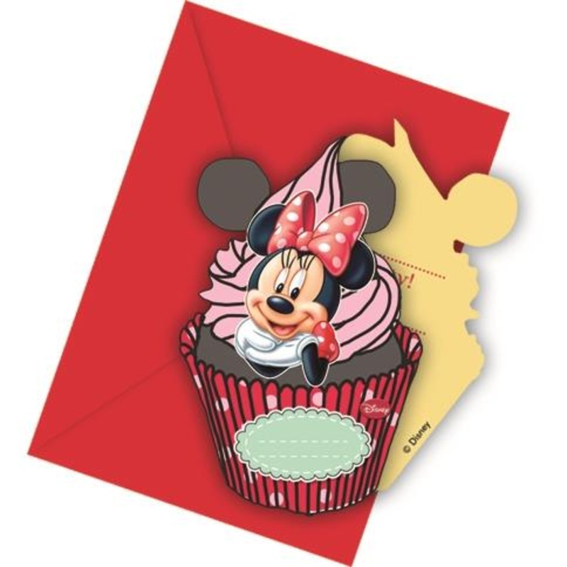 Minnie Mouse Invitations (Cafe) Pack of 6