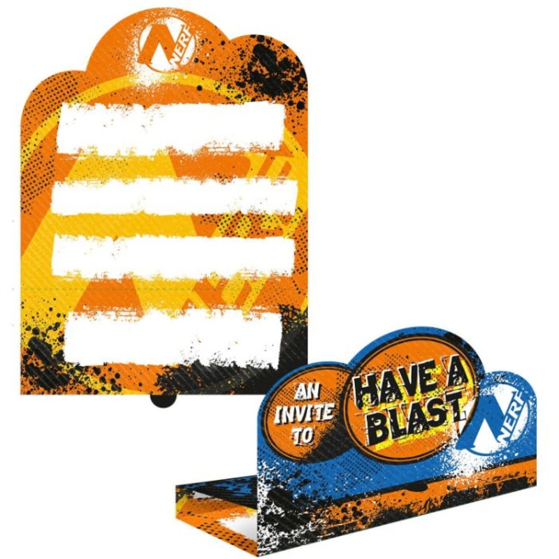 Nerf Party Invitations Pack of 8