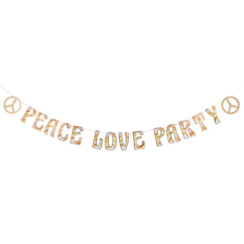 Peace and Love Party Banner 2 metres