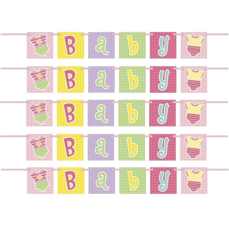 Pink Baby Shower Banner Decoration