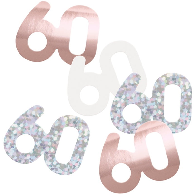 Rose Gold 60 Confetti 14 grams: 60th Confetti