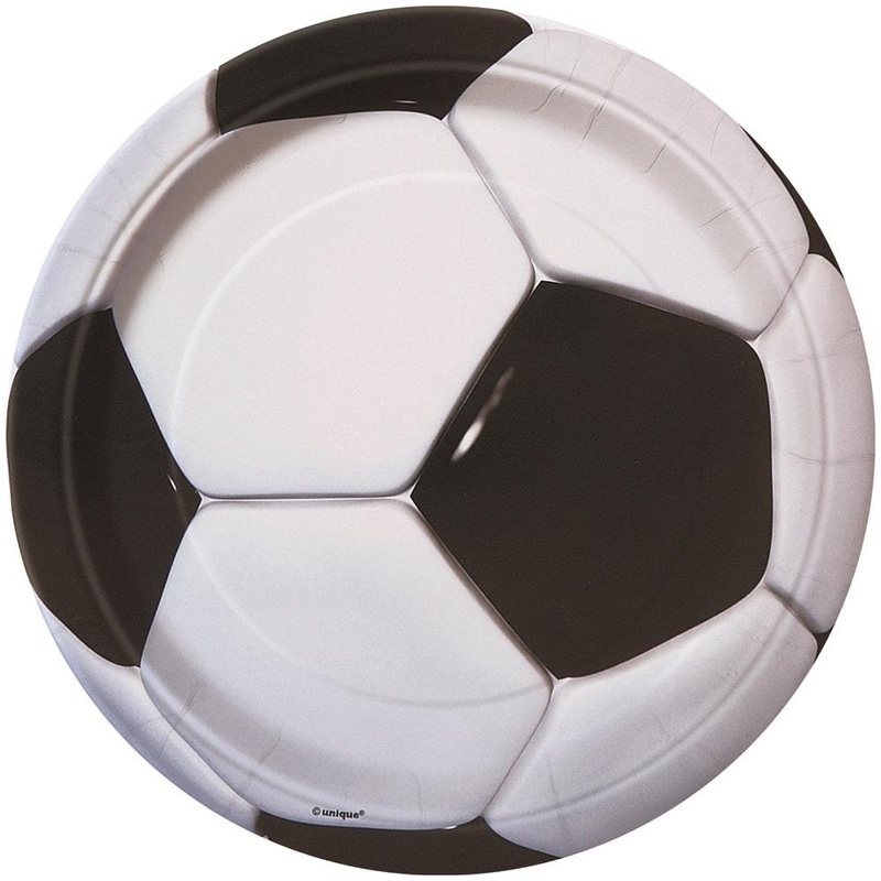 Small Football Party Plates Pack of 8