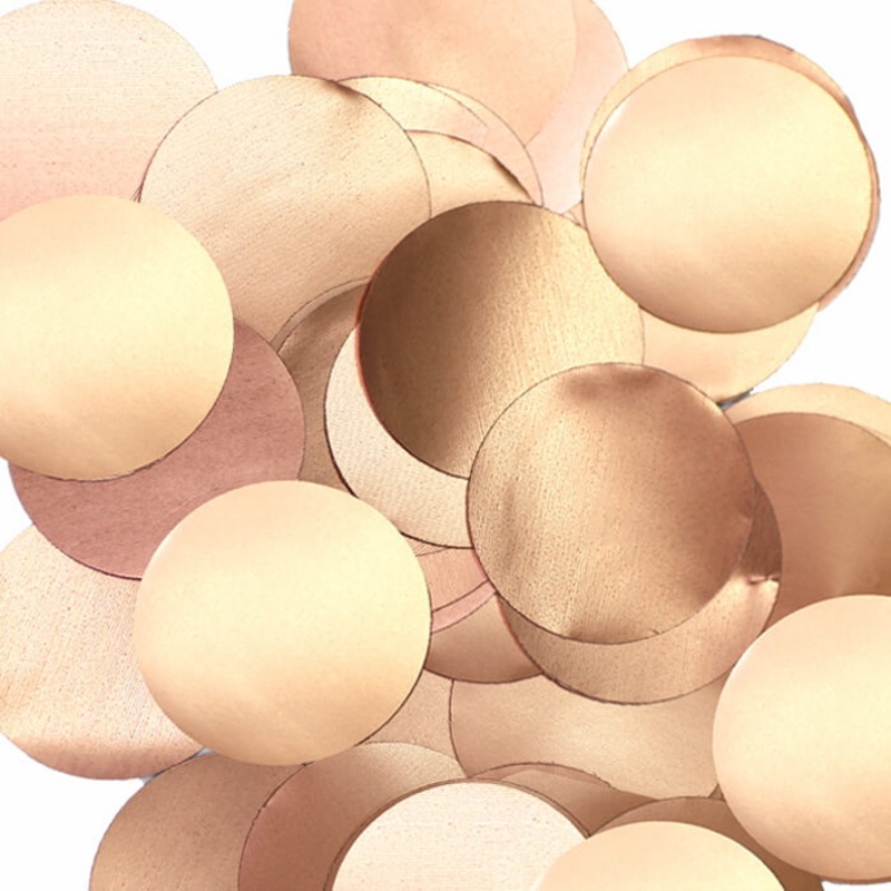 10mm Metallic Rose Gold Confetti 50 grams
