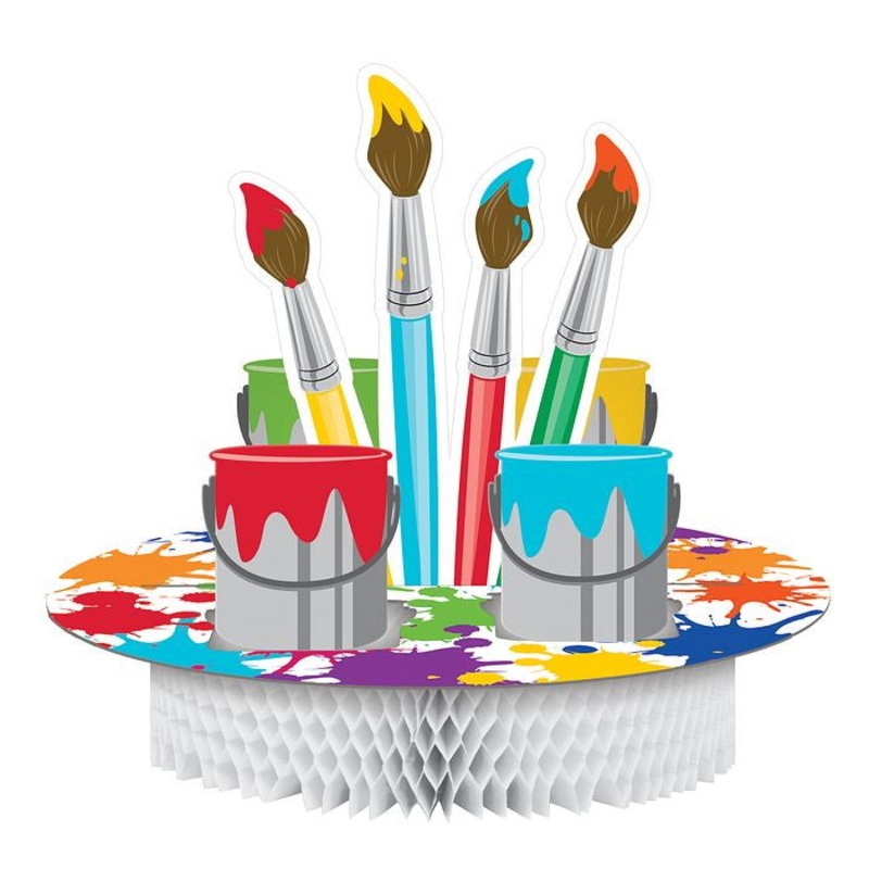 Art Party Table Centrepiece Decoration 30cm
