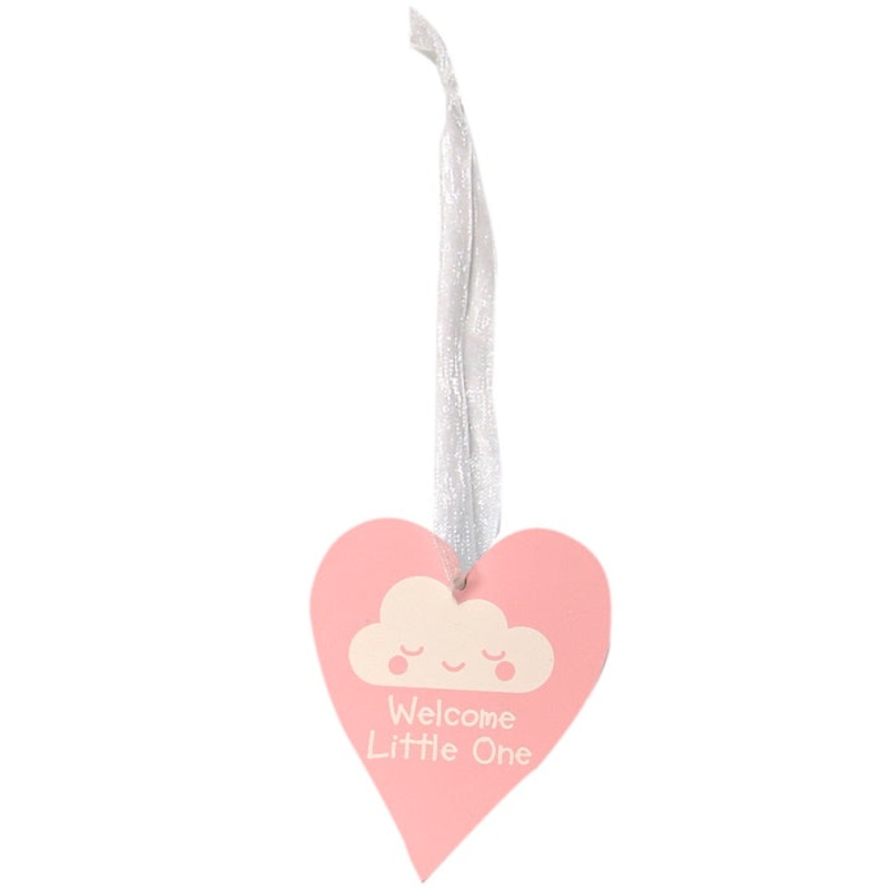 Baby Girl Wooden Heart Hanging Decorations