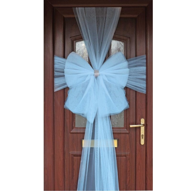 Blue Door Bow: Door Decoration