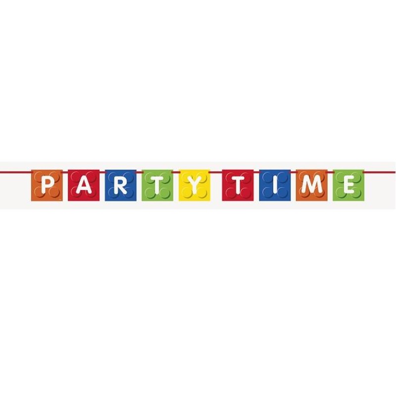 Building Blocks Birthday Banner 1.8 Metres