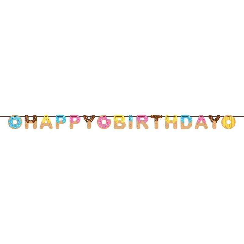 Doughnut Happy Birthday Banner 2.6 Metres