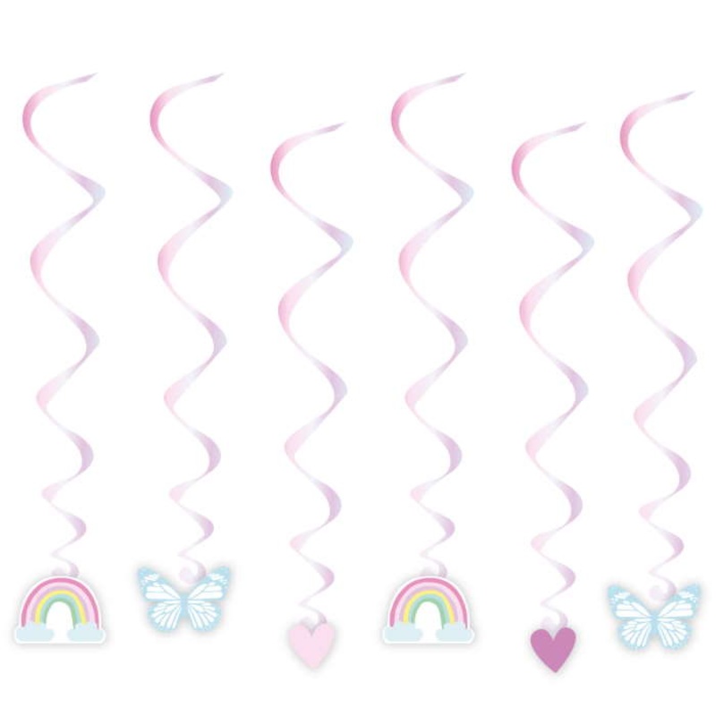 Fairy Princess Swirl Decorations Pack of 6