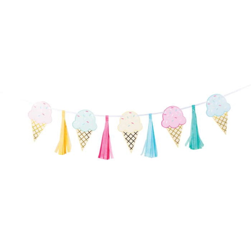Ice Cream Tassel Garland Decoration 1.4 Metres