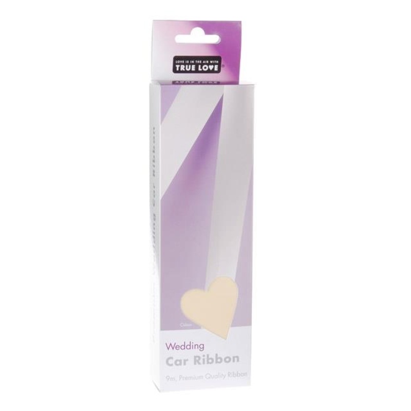 Ivory Wedding Car Ribbon Decoration