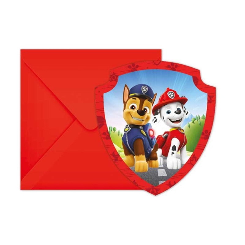 Paw Patrol Rescue Heroes Party Invitations 6 pack