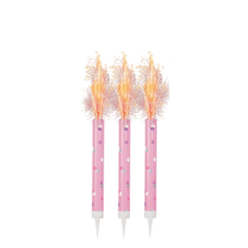 Pink Ice Fountain Candles 3 Pack
