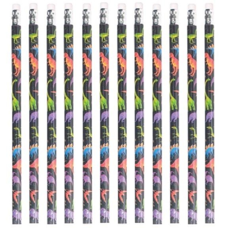 Prehistoric Dinosaur Pencil Party Bag Favours Pack of 12