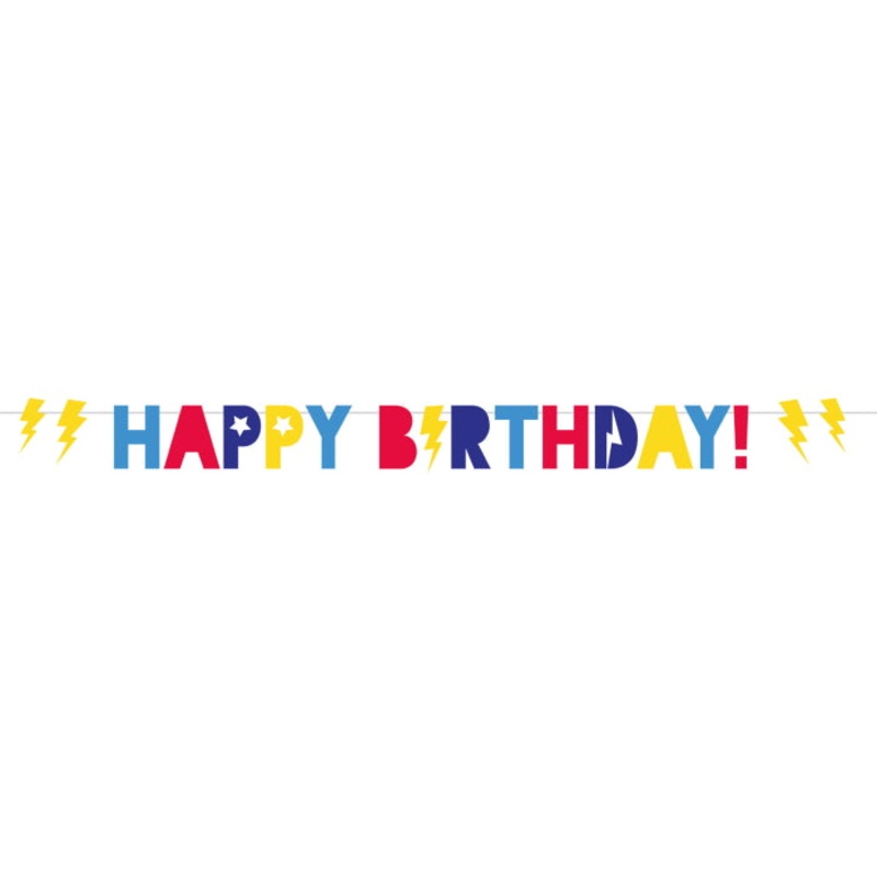 Superhero Birthday Banner 2.5 metres