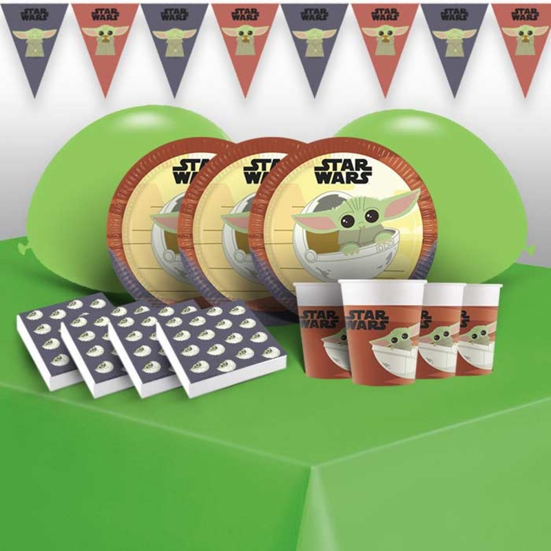 The Mandalorian Party Pack with Banner and Balloons