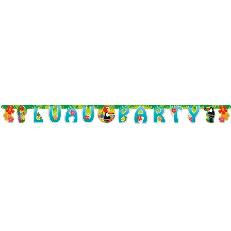 Tropical Island Luau Party Paper Letter Banner