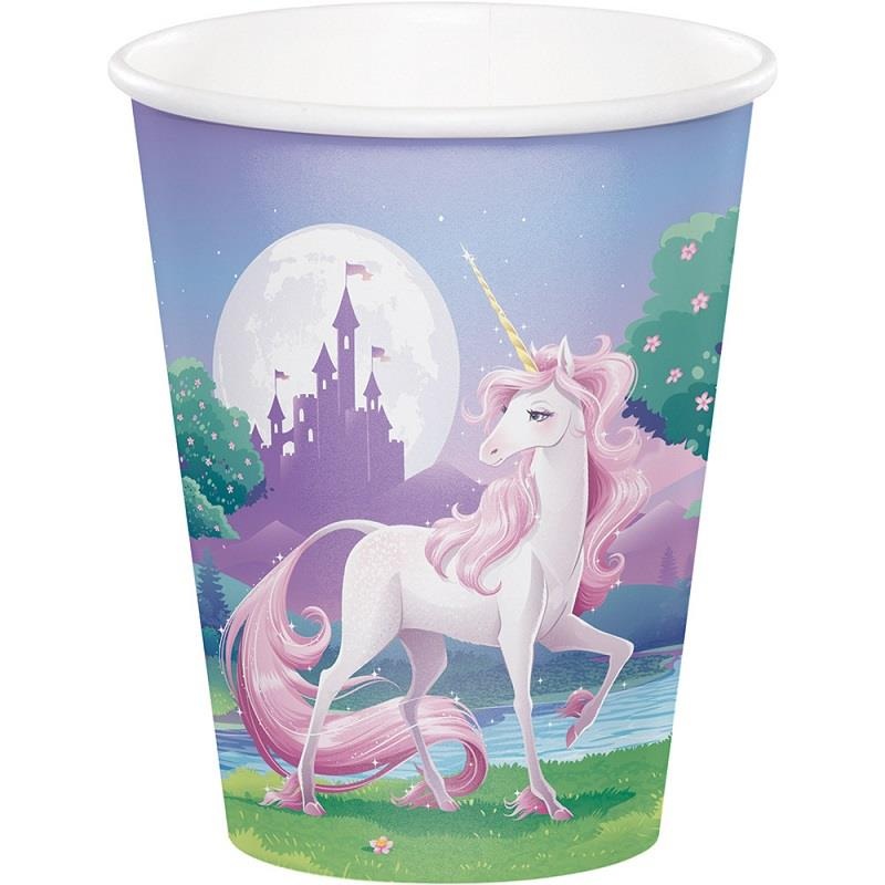 Unicorn Party Cups Fantasy Pack of 8