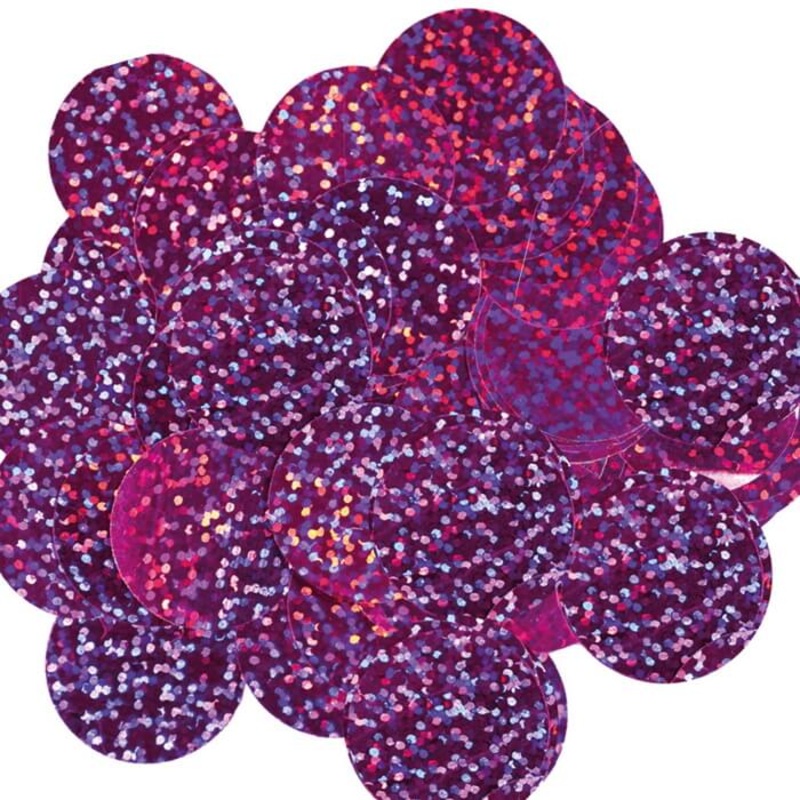 25mm Hot Pink Holographic Foil Confetti 14 Grams