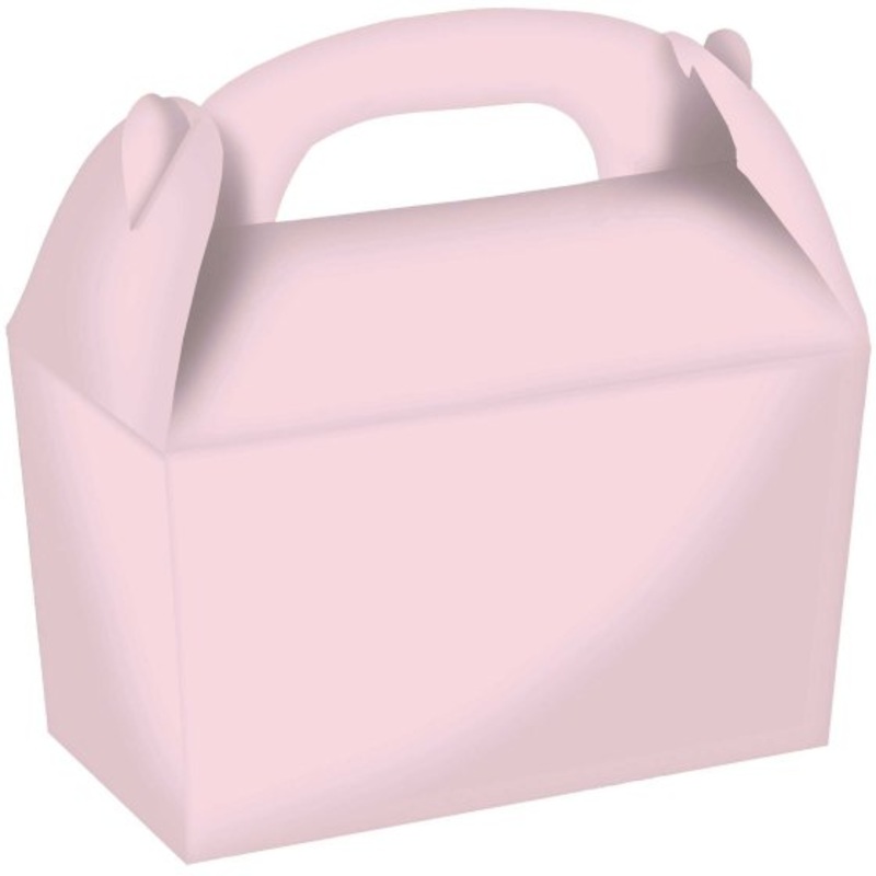 Pastel Pink Gable Boxes 15cm x 17.5cm x 10cm 4pk