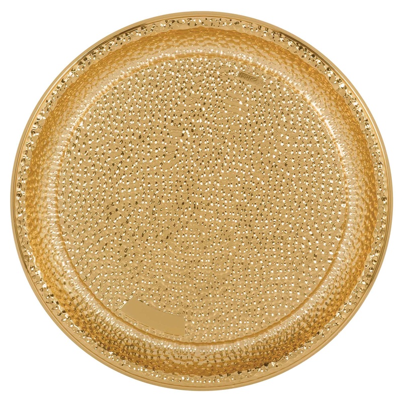Premium Tray Gold Hammered Look 40cm Each