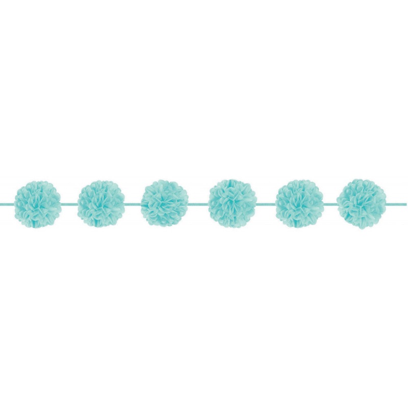 Robin Egg Blue Fluffy Garland 2pk