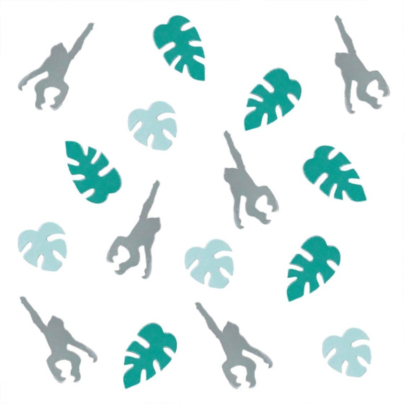 Wild Jungle Jungle Leaf &Green Monkey Confetti 13g Each