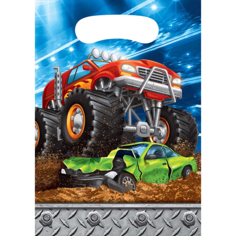 Monster Truck Rally Loot Bags 15.8cm x 22.8cm 8pk