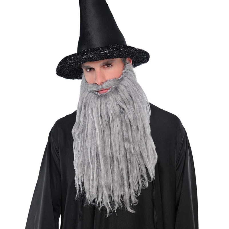 Plush Grey Beard and Moustache each